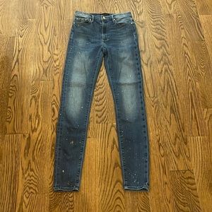 Black Orchid Gisele Skinny Jeans - Size 26 designer With splatter paint accents